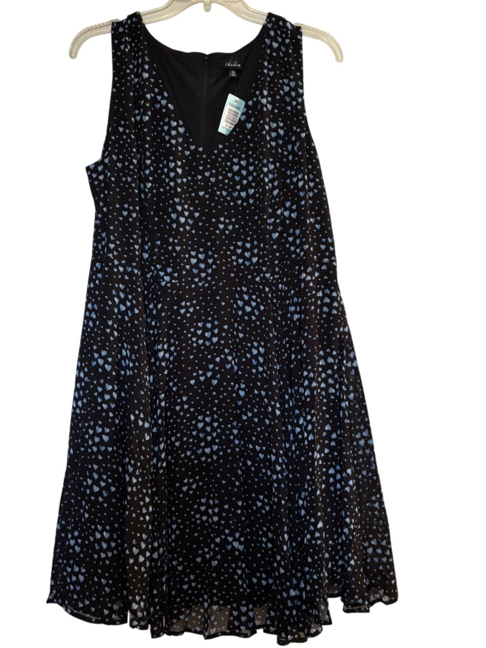 Women’s Torrid Heart Print Flounce Skirt Dress Sz 20 NWT